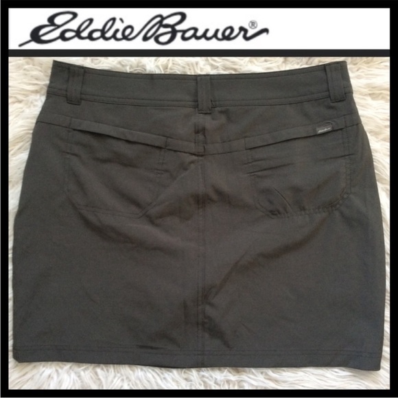 Eddie Bauer Women's Adventurer 2.0 Skort in Charcoal Size 8 - Stretchy and light - Picture 2 of 4